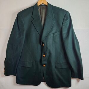 Ultimo Uomo Blazer Mens 44R Green Wool Cashmere 3 Button Sport Coat Canada